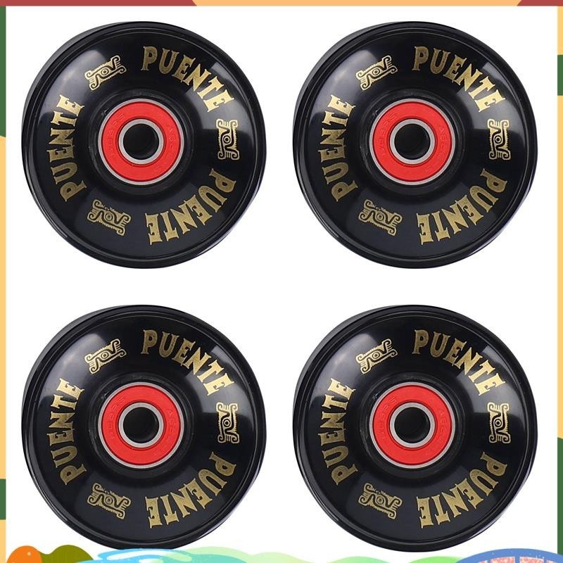 Super PUENTE 4 ชิ้นเซ็ต Cruiser สเก็ตบอร์ด ล้อยาว ABEC9 แบริ่ง