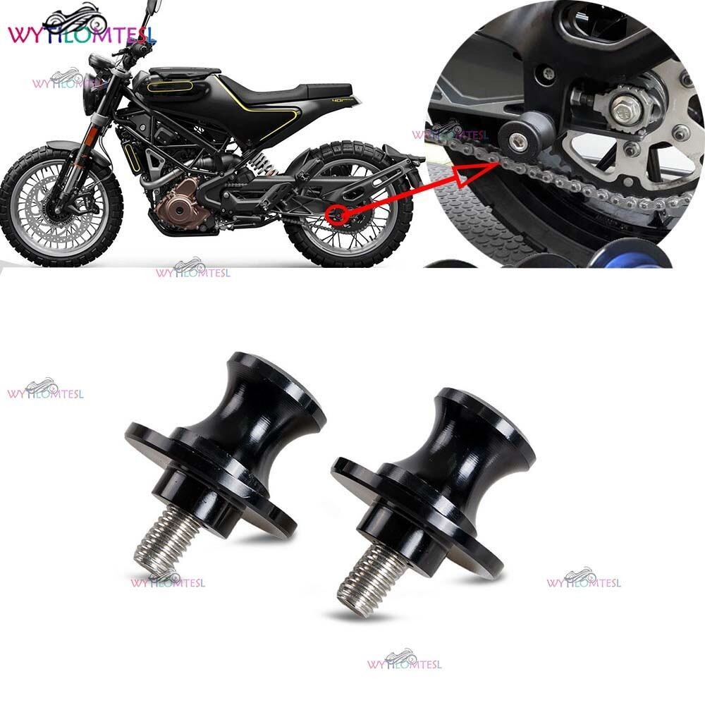 สาหรับ Husqvarna Svartpilen 401 Svartpilen 250 20182022 M10 รถจักรยานยนต์ด้านหลัง Swingarm Spools Slider Swing Arm ฝาครอบขาตั้งสกรู