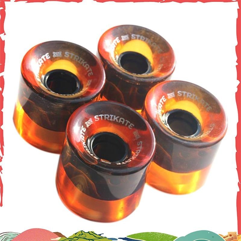 STRKATE สเก็ตบอร์ด Cruiser 4 ชิ้น ขนาด 60x45 มม ล้อ PU สีเขียว