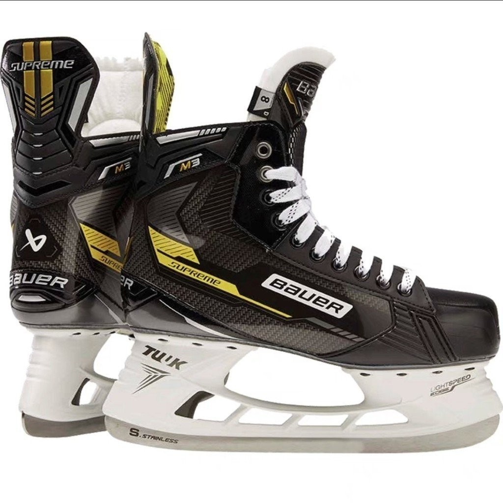 สเก็ตน้ำแข็ง Bauer M3 Intermediate สไตล์จริงสำหรับเยาวชนและผู้ใหญ่ ใช้ในการเล่นฮ็อกกี้น้ำแข็ง