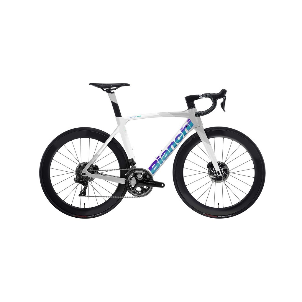 Bianchi OLTRE XR4 XW กรอบจักรยานเสือหมอบสีเทาไล่ระดับสีขาว