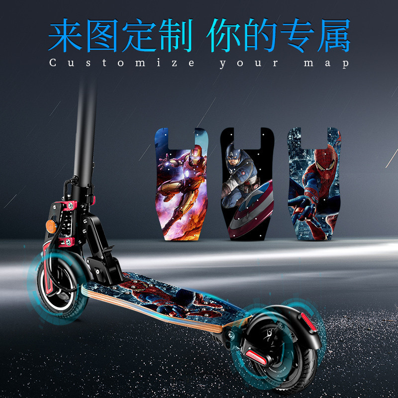 สกู๊ตเตอร์ไฟฟ้า ผู้ใหญ่พับสองล้อสกู๊ตเตอร์แบบพกพาทางานมินิยืนขี่ส่งออกหญิงรถยนต์ไฟฟ้าขนาดเล็ก