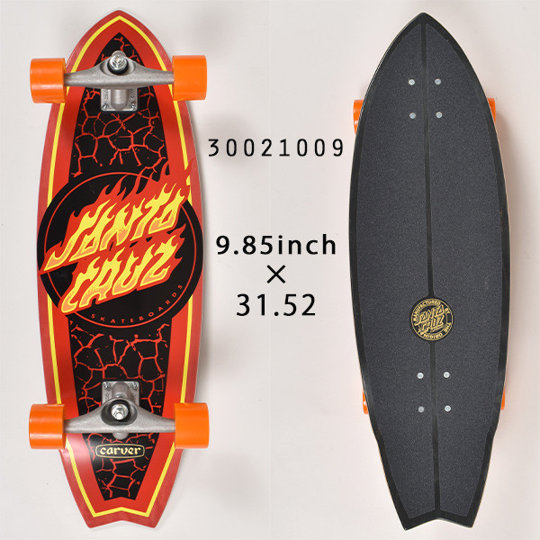 กระดานโต้คลื่นมืออาชีพ Santa Cruz Land Full Flame Dot Shark 985