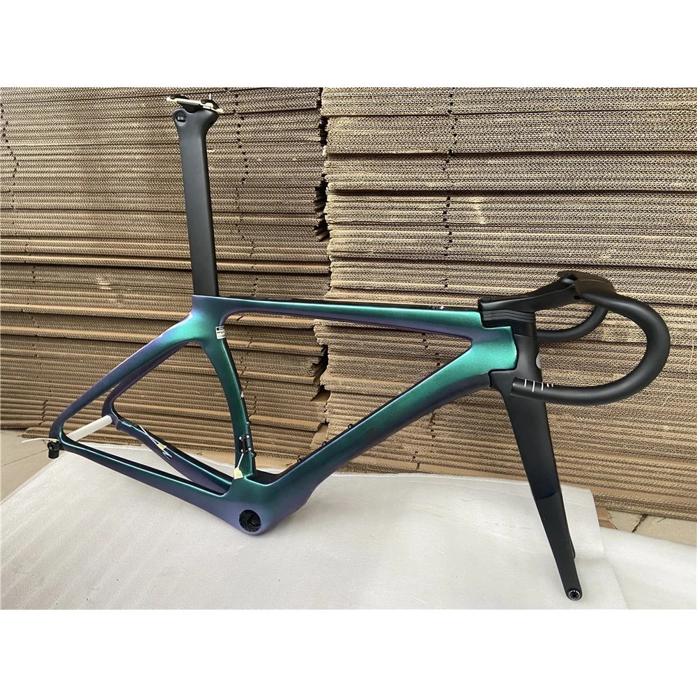 frameset คาร์บอนสำหรับจักรยานถนน พร้อมดิสก์เบรก ขนาดเฟรมปรับได้ จัดส่งโดย dpd