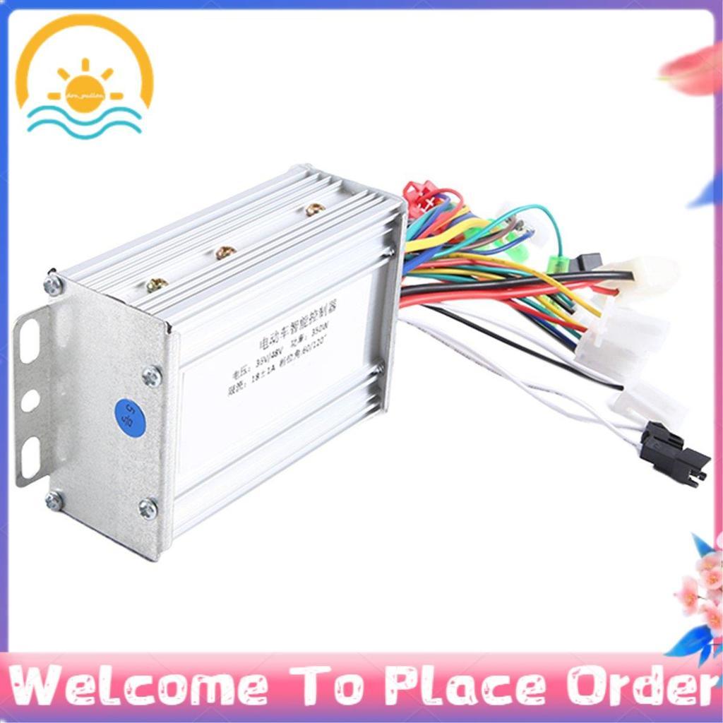 คอนโทรลเลอร์ไม่มอเตอร์ 36V48V 350W สำหรับจักรยานไฟฟ้าและสกู๊ตเตอร์ พร้อมโหมดควบคุมความเร็วอัจฉริยะ และใช้งานได้กับมอเตอร์คู่