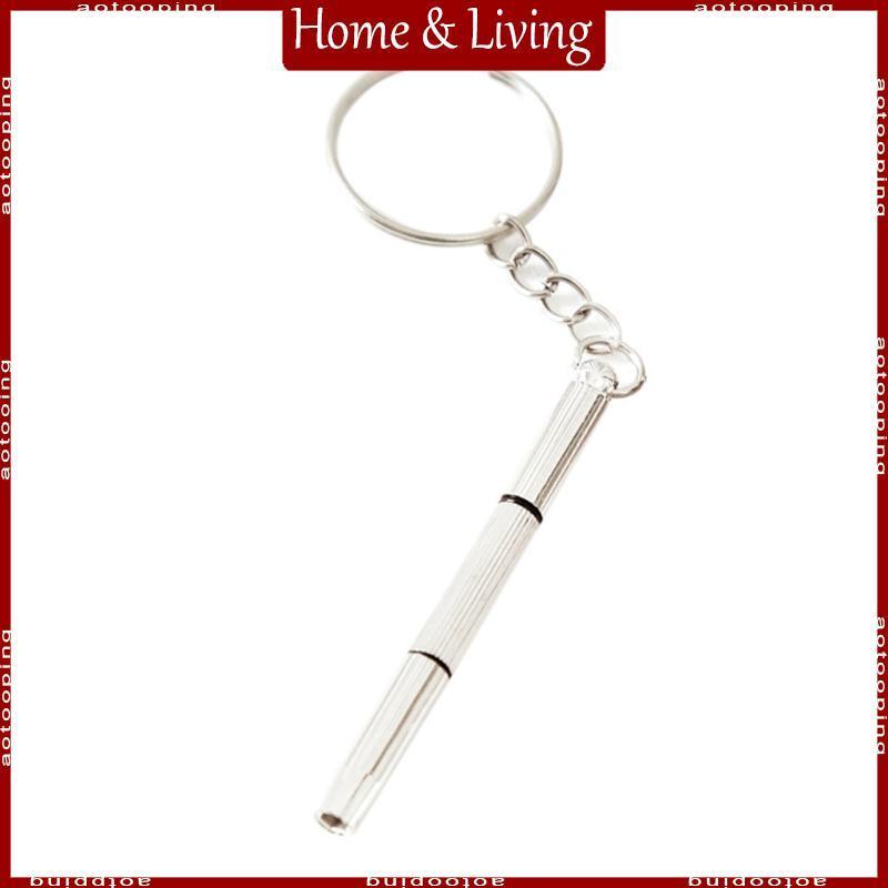 เครื่องมือซ่อมแซม อาโอโตะ 3 ใน 1 มินิไขควงพวงกุญแจชุดซ่อมแว่นตาสาหรับแก้ไขแว่นตา