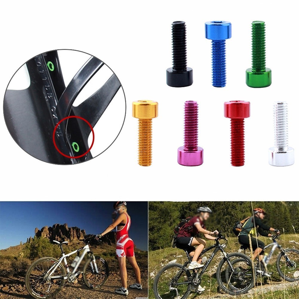 xk10 2pcs ขวดน้าจักรยานกรงสลักเกลียวผู้ถือจักรยานสกรู Hexheaded M515 มม