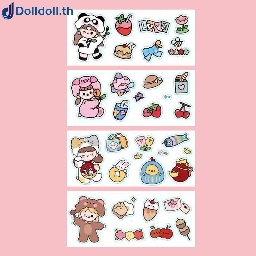 ตุ๊กตา สติกเกอร์พิเศษสาหรับถ้วยน้าสติกเกอร์น่ารักสติกเกอร์ถ้วย