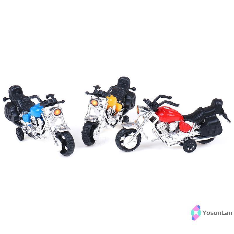 YosunLan รถของเล่นโมเดลดึงกลับรถจักรยานยนต์เด็กทารกสาหรับเด็กผู้ชายโมเดลรถมอเตอร์ไซค์ของเล่นของขวัญใหม่