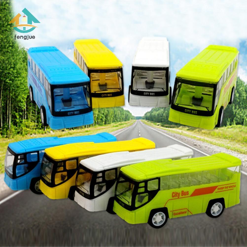 Fengjue ใหม่ Scale School Bus Miniature รถของเล่นเพื่อการศึกษาเด็กพลาสติกของเล่นรถสาหรับของขวัญเด็ก TH