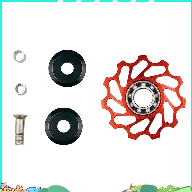 รอกจักรยานเสือหมอบ ตีนผีหลัง ไกด์แบริ่ง สีแดง