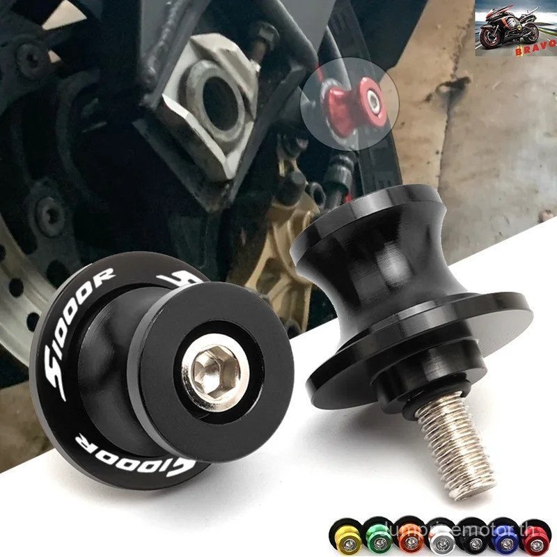 โลโก้สาหรับ BMW S1000R S1000RR 20092023 S1000XR 20142020 Swingarm Spools Sliders สกรู CNC รถจักรยานยนต์อุปกรณ์เสริม M8 สลักเกลียว