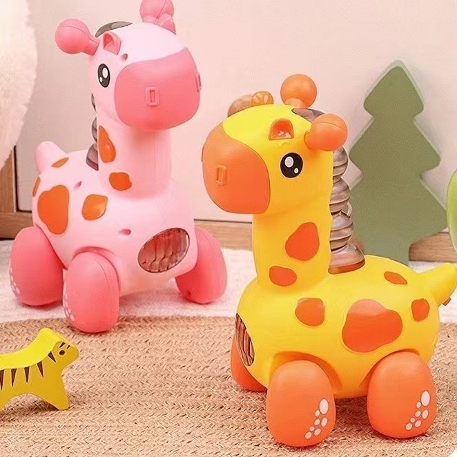 พร้อมส่งรถของเล่นไฟฟ้า รูปยีราฟเรืองแสง มีเสียงเพลง สาหรับเด็กผู้ชายและเด็กผู้หญิง