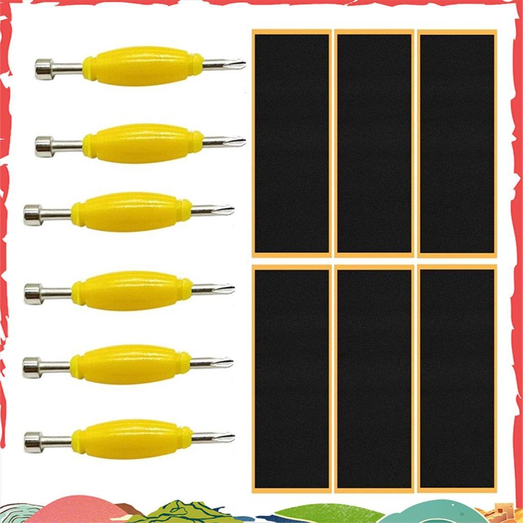 เซ็ตพรมจับฟูก 12 แพ็กสำหรับฟิงเกอร์บอร์ดพร้อมสติกเกอร์และไขควง