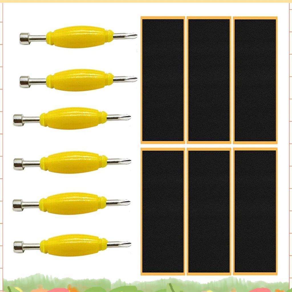 แพ็ค12ชิ้น Fingerboard Grip Tape พร้อมทูลและอะไหล่สำหรับสเก็ตบอร์ดดินเนอร์