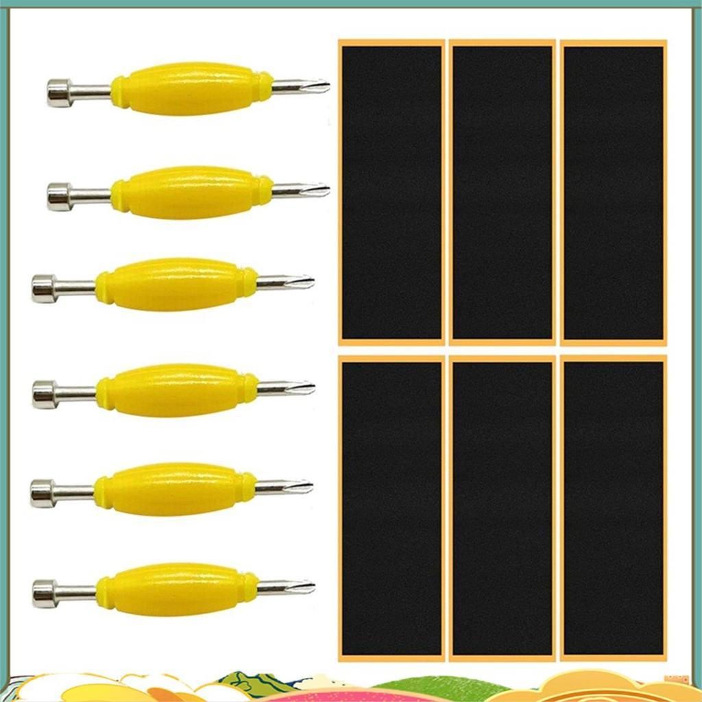 เซ็ตอุปกรณ์fingerboard 12 ชิ้น ฟิลม์กาวและไขควงDriver Nut สำหรับการปรับแต่งและบำรุงรักษานิ้วสเก็ตบอร์ด