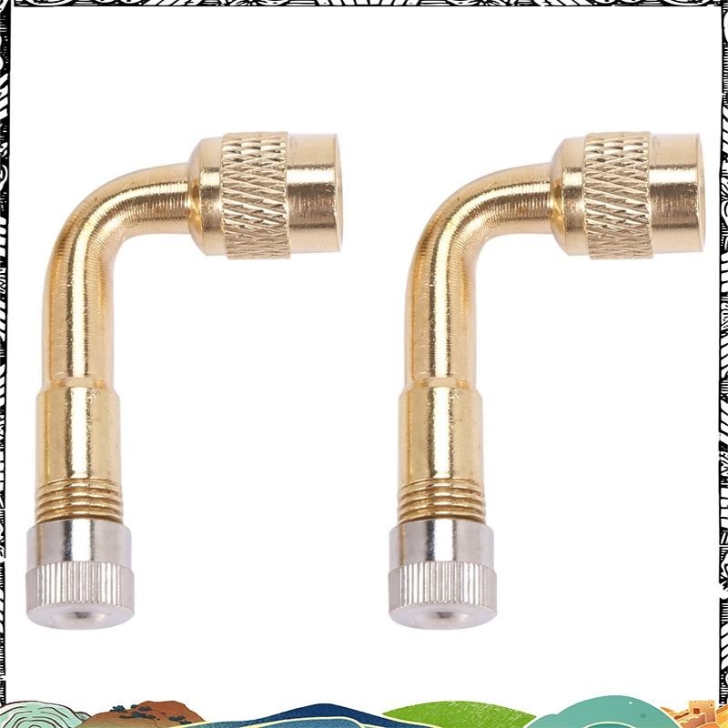 วาล์วขยาย 2 ชิ้น ยาง 90 องศา Bent มุมโลหะ สำหรับจักรยานและรถจักรยานยนต์ Neweer