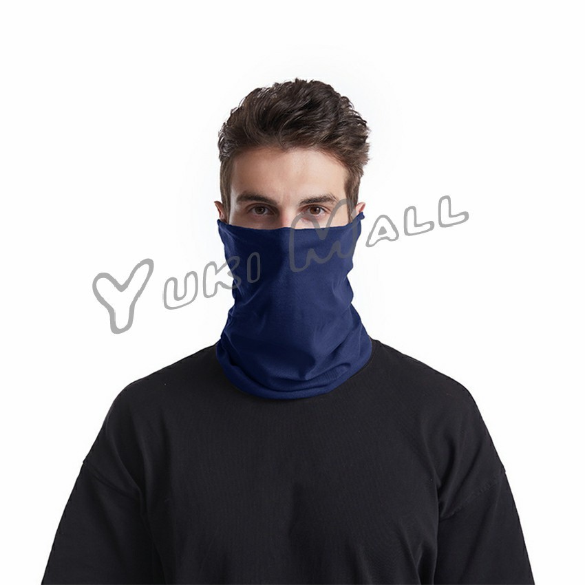 Yuki ผ้าโพกหัว สีพื้น กันฝุ่น กันลม กันแดด ไม่ะระคายเคือง ใส่สบาย Magic turban