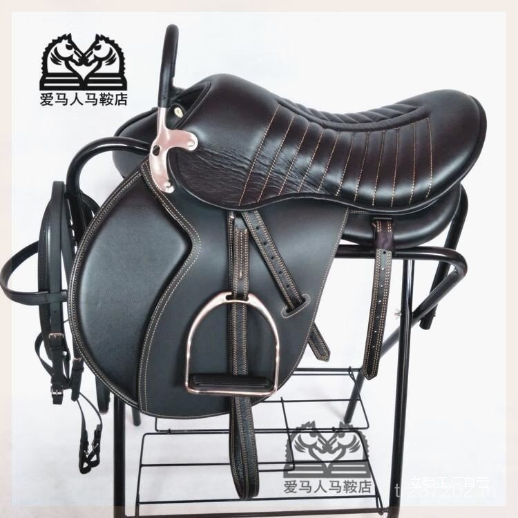 ชุดอุปกรณ์ควบคุมม้าLuck Belly เข็มขัดอังกฤษและอานคู่ ออกแบบเพื่อความทนทานในระยะทางไกล