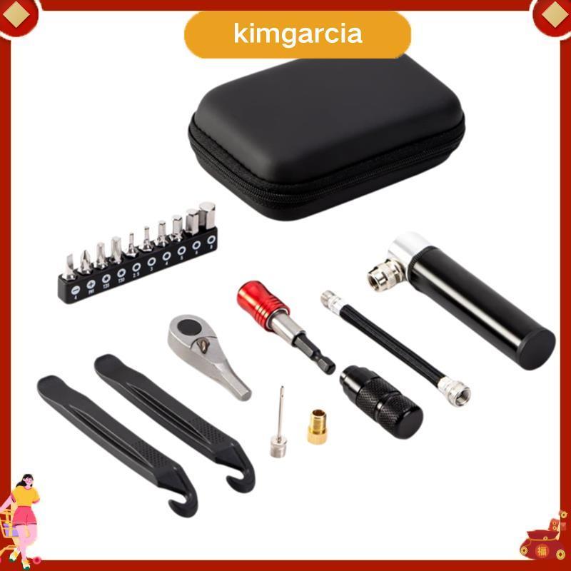 kimgarcia ชุดเครื่องมือจักรยาน มัลติฟังก์ชัน พร้อม Mini Pump เหมาะสำหรับการแคมปิ้งและการท่องเที่ยว
