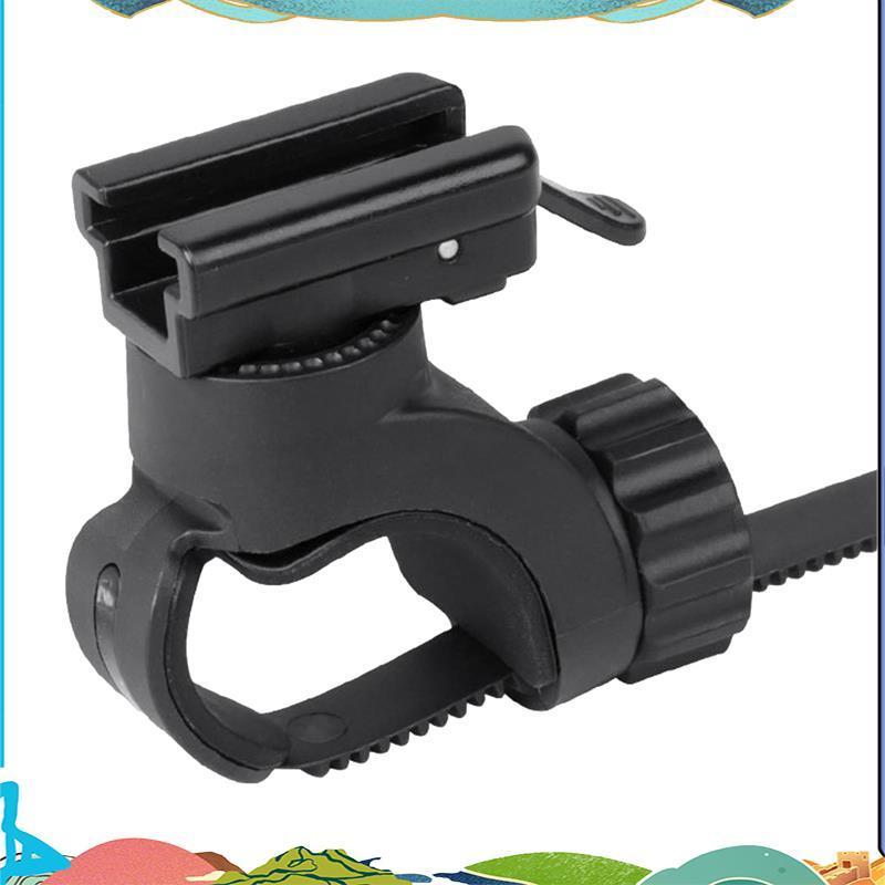 ที่วางไฟหน้าจักรยานแบบปรับได้ พร้อมสายคล้องและขาตั้ง พีช่วยเพิ่มความปลอดภัยขณะขับขี่