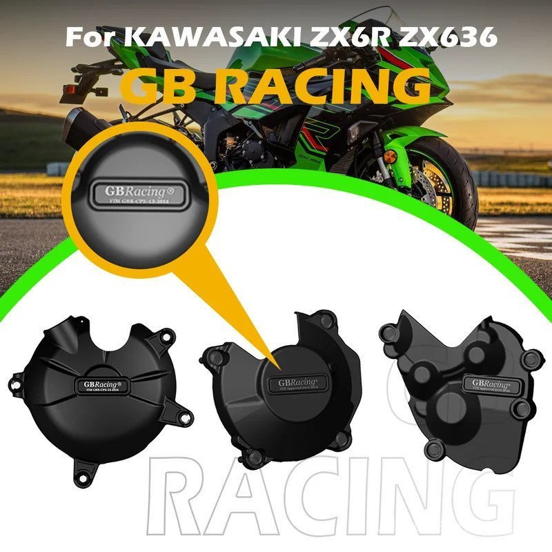 รถจักรยานยนต์ฝาครอบเครื่องยนต์สาหรับกรณี GB Racing สาหรับ KAWASAKI NINJA ZX6R ZX6R 2007 2024