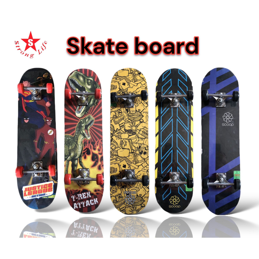 SKA Skateboard คละลาย สเก็ตบอร์ด ขนาด 8020 ซมสำหรับเด็กและผู้ใหญ่