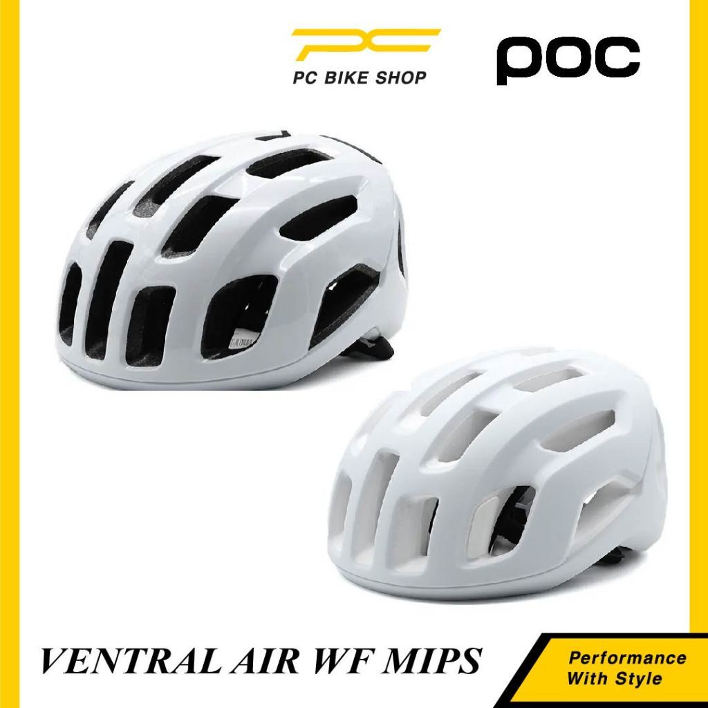POC Ventral Air Mips Hydrogen White Matt Hydrogen whiteBlack Matt Wide Fit หมวกกันน็อคขี่จักรยานจักรยาน Mtb Sport Mip