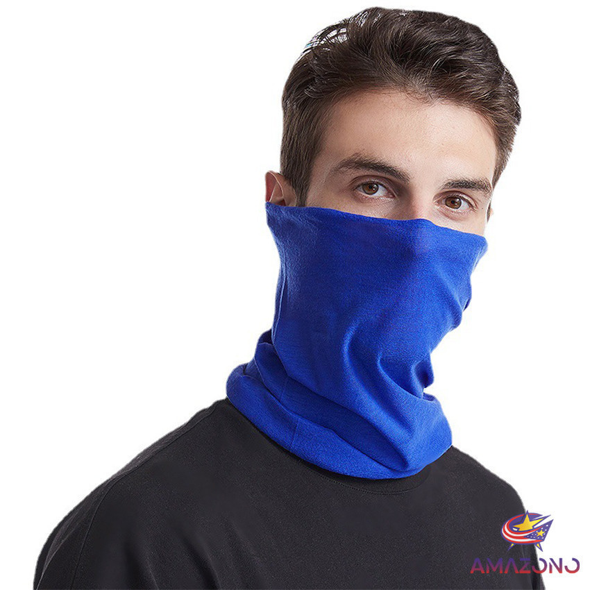 Amaz ผ้าโพกหัว สีพื้น กันฝุ่น กันลม กันแดด ไม่ะระคายเคือง ใส่สบาย Magic turban