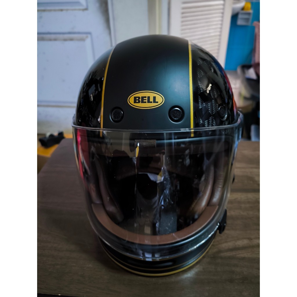 มือสอง หมวกกันน็อค หมวกกันน็อคเต็มใบคลาสสิคคาร์บอน BELL BULLITT CARBON RSD CHECKIT