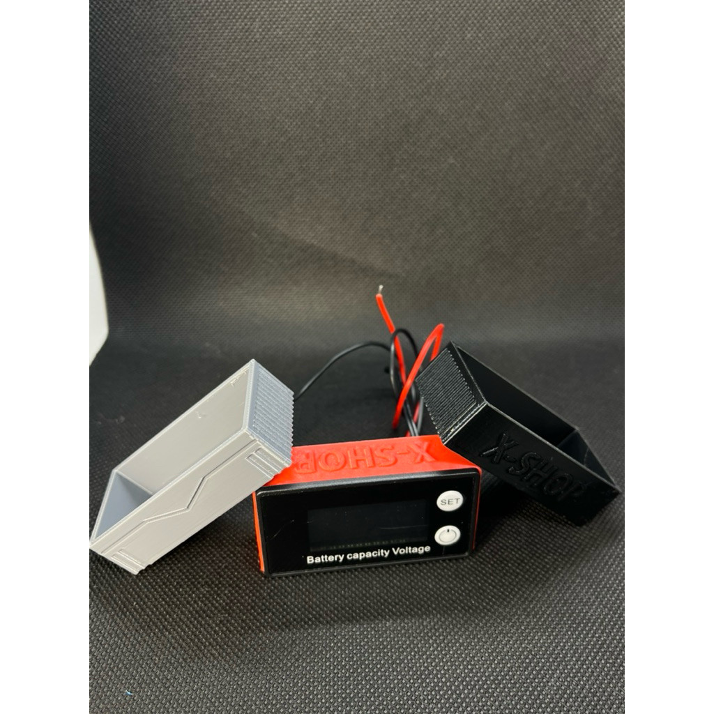 ครอบวัดแบตกันลมรั่วสำหรับทำเพลทลำโพง บลูทูธ มีช่องสายไฟออก งานปริ้น3Dมีหลายสี