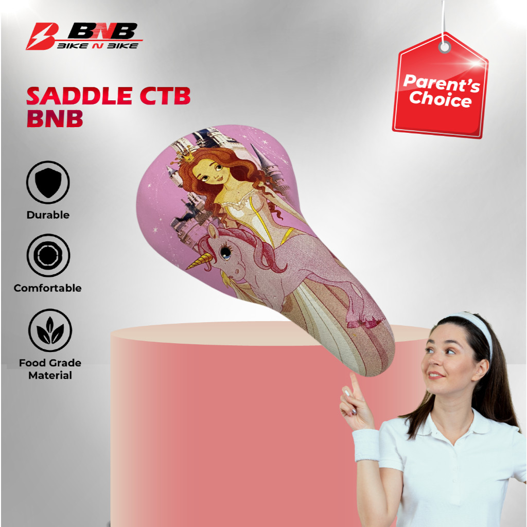 BikeNBike อานจักรยานเด็กผู้หญิง ขนาด 12 16 18 นิ้ว