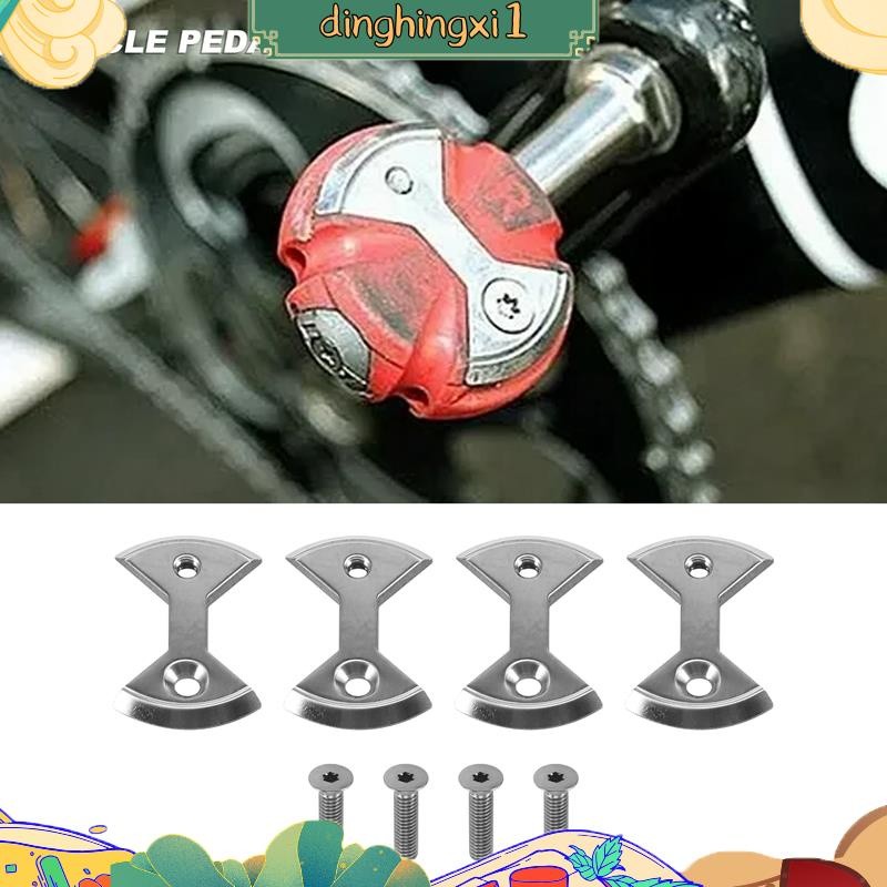 อะไหล่คลีทบันไดจักรยาน ไทเทเนียม แบบเปลี่ยน สาหรับ Speedplay Zero 4 Cleats 4 Bolts dinghingxi1