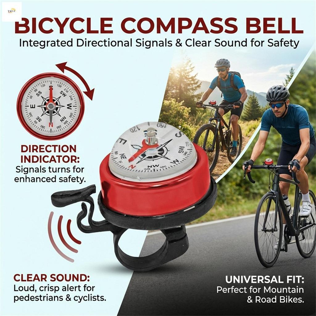 กระดิ่งจักรยานอลูมิเนียมอัลลอยด์ สากลสำหรับจักรยานเสือภูเขา มีเสียงชัดเจนและแสดงทิศทางได้