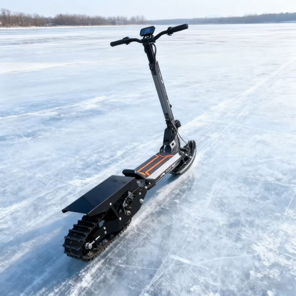 สกู๊ตเตอร์หิมะไฟฟ้า สำหรับพื้นที่หลากหลายสภาพภูมิประเทศ เครื่องเล่นบนน้ำแข็ง