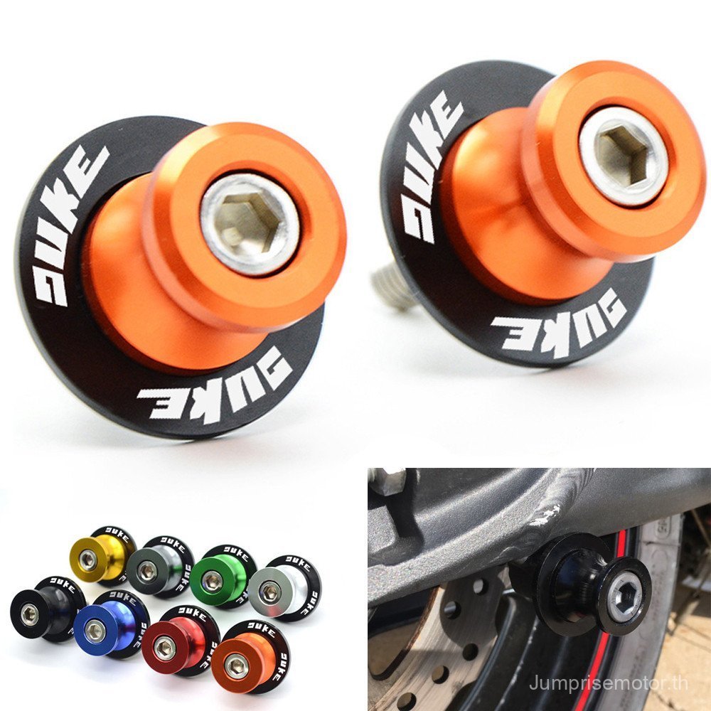 สาหรับ KTM DUKE 125 200 390 690 790 DUKE 10 มมรถจักรยานยนต์ Swingarm Spools สกรู Slider สีส้ม DUKE