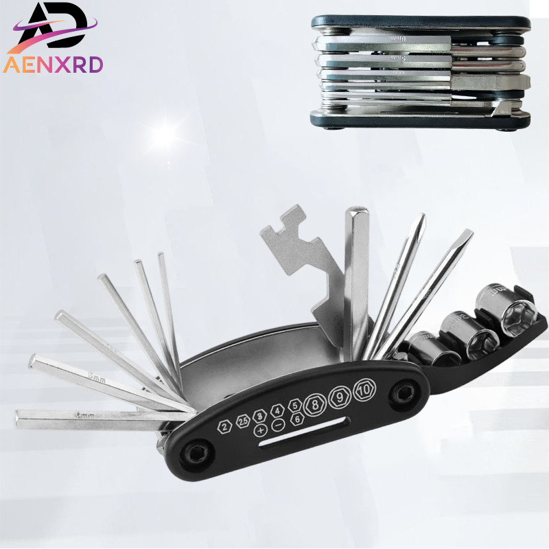 เครื่องมือมัลติฟังก์ชั่ 6 มุมภายในเครื่องมือซ่อมแซมรถจักรยานบ้านจักรยานซ่อมไขควง