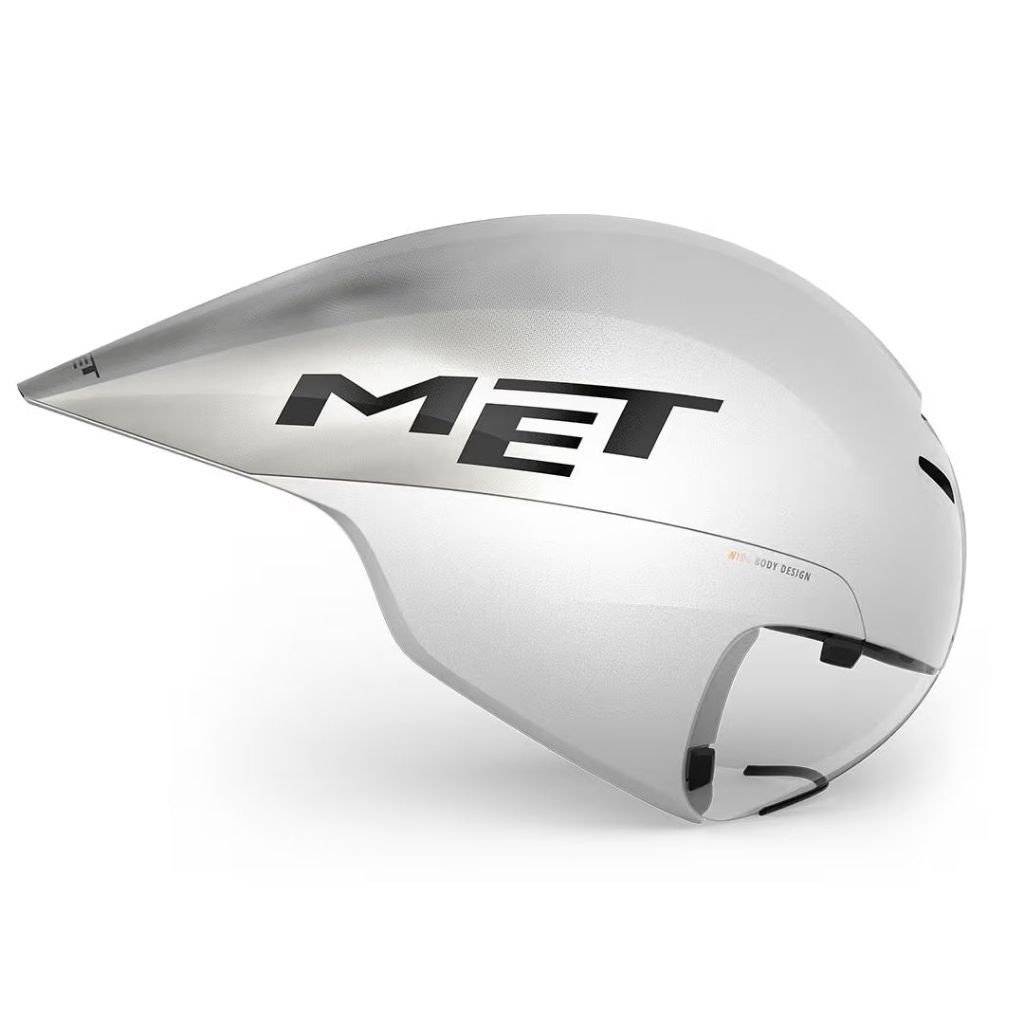 MET Drone Wide Body II Aero Helmet White MetallicGlossyปี2026