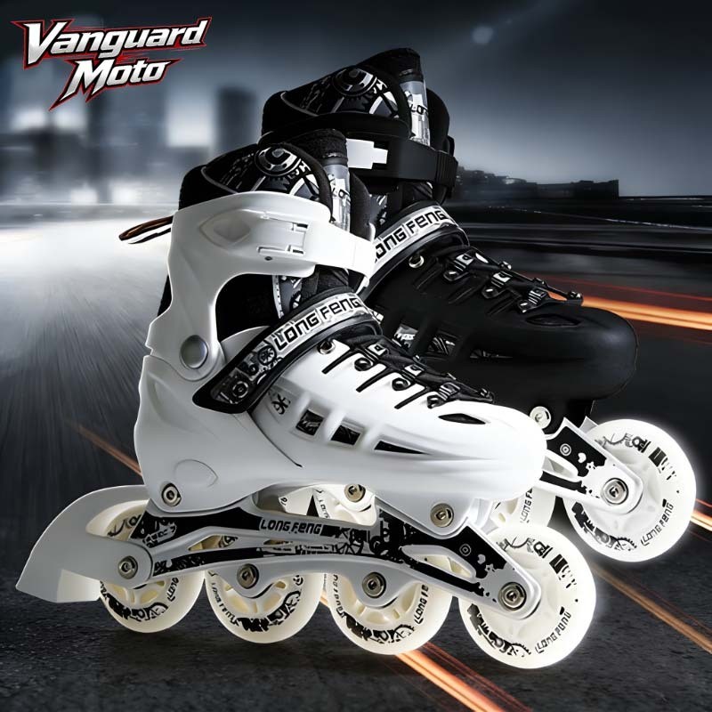 รองเท้าสเกตน้ำแข็งแห้ง โรลเลอร์เบลด ทนทานต่อการสึกหรอ เหมาะสำหรับทั้งเด็กและผู้ใหญ่