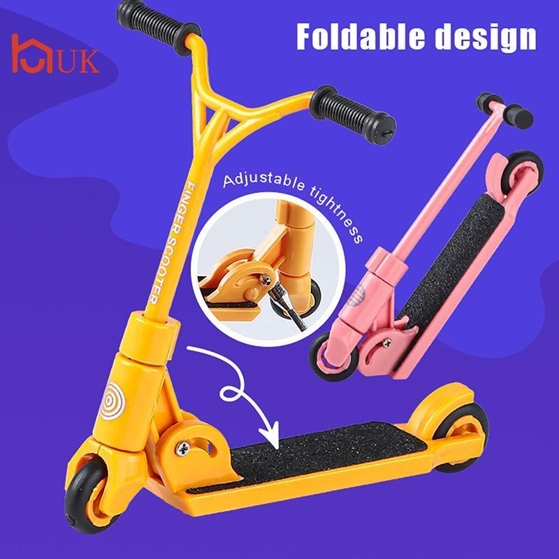 UK Kids Ki สกู๊ตเตอร์นิ้ว BMX พับ Ttype สกู๊ตเตอร์นิ้วเบรคของเล่นเพื่อการศึกษาสเก็ตบอร์ดนิ้วสนุกปลายนิ้ว Movemet TH