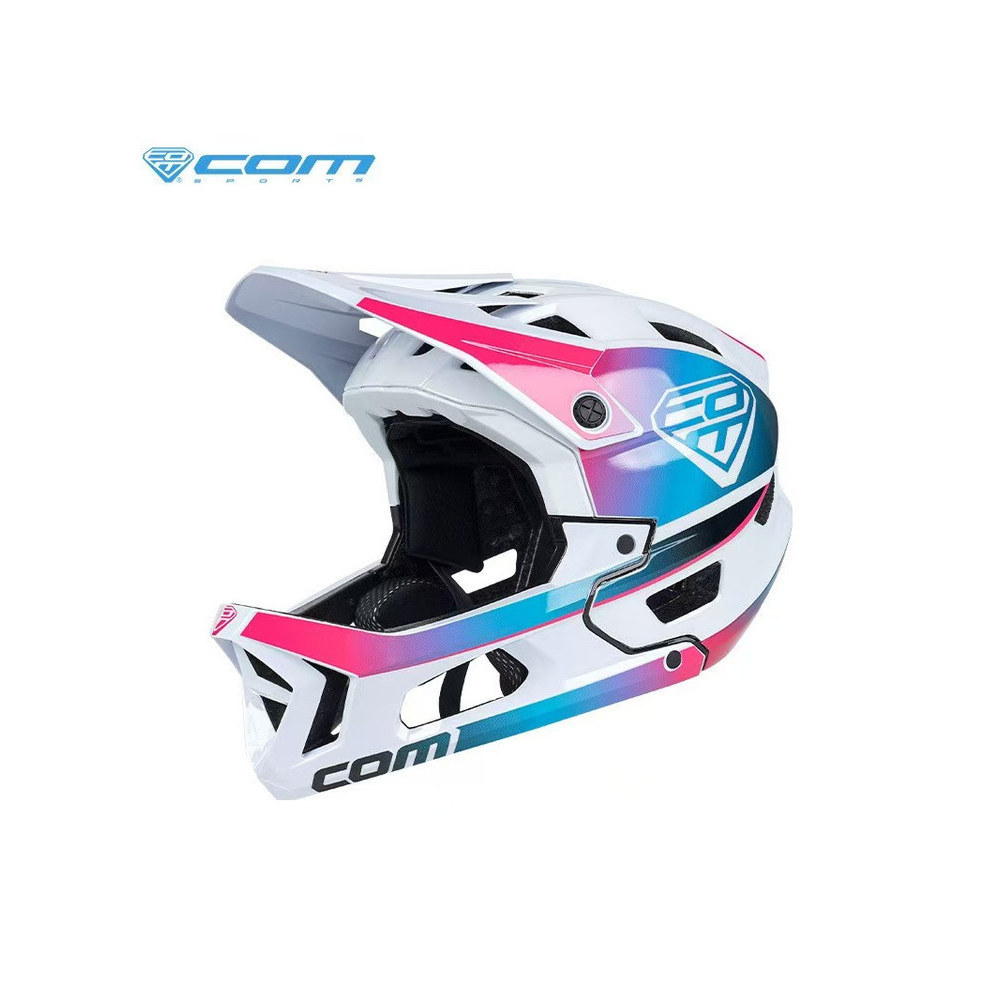 COM หมวกกันน็อคน้าหนักเบาเยาวชนจักรยานเสือภูเขา AllinOne หมวกกันน็อคเต็มเด็ก BMX ปั๊มแผนที่ผู้ใหญ่ Lindao ความเร็วลง M1 หมวกกันน็อค