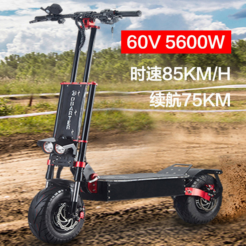 สกู๊ตเตอร์ไฟฟ้า RETUOL 5600W พวงมาลัยสองล้อขับเคลื่อน ใช้งานนอกเส้นทางได้อย่างคล่องแคล่ว กับแบตเตอรี่ลิเธียม