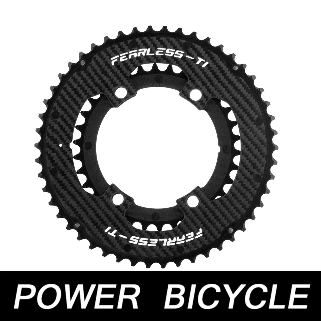 FearlessTi Fearless Transmission แผ่นคาร์บอนไฟเบอร์จักรยานเสือหมอบบวกแผ่นคาร์บอนฟันลบ