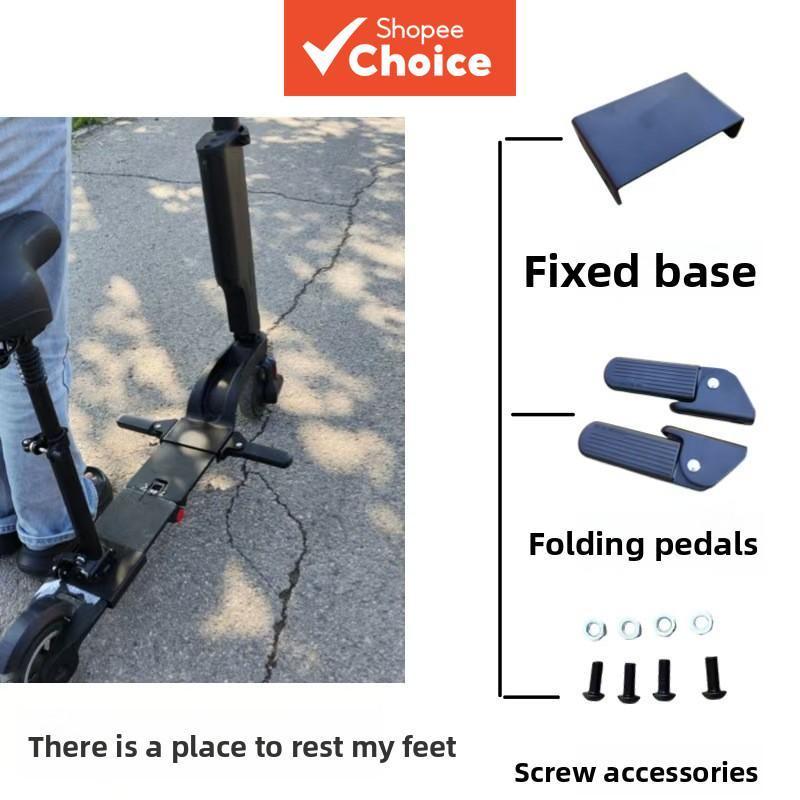 แป้นเหยียบพักเท้าด้านหน้าแบบพับได้สาหรับอุปกรณ์เสริมสกู๊ตเตอร์ไฟฟ้าเข้ากันได้กับ ฮวนซี X6
