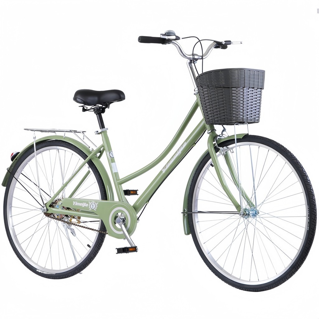 จักรยานผู้ใหญ่ 2426 นิ้ว เกียร์ วัยรุ่นผู้ใหญ่ จักรยานโดยสาร น้ำหนักเบา มีตะกร้า สไตล์เรียบง่าย