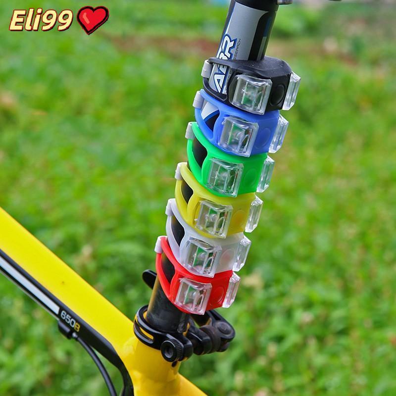 ไฟจักรยาน6รุ่นไฟกบ AG10แบตเตอรี่ซิลิโคนไฟ LED ไฟเตือนกบไฟขี่จักรยานอุปกรณ์เสริม