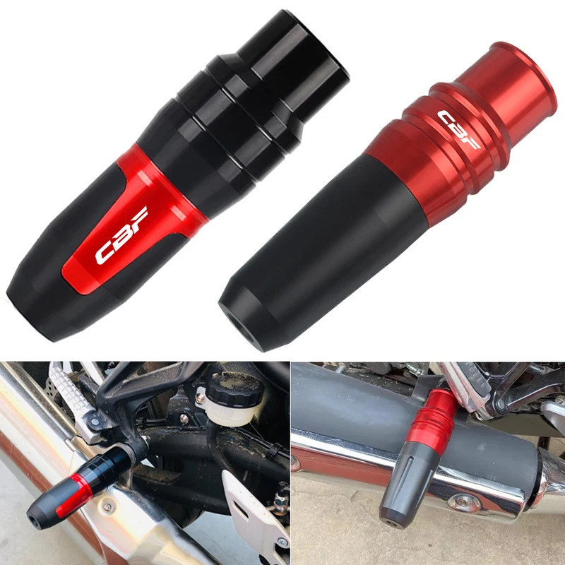 อุปกรณ์เสริมรถจักรยานยนต์อลูมิเนียม Crash Pads Exhaust Sliders Crash Protector สาหรับ Honda CBF125 CBF190R CBF 500 600 CBF1000 CBF 1000