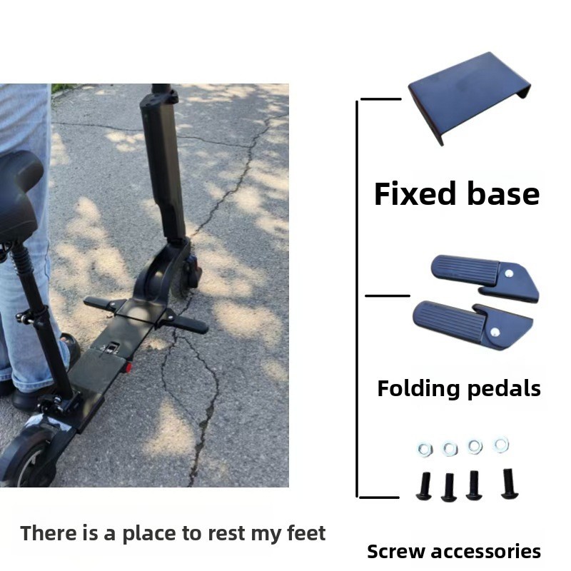 แป้นเหยียบพักเท้าด้านหน้าแบบพับได้สาหรับอุปกรณ์เสริมสกู๊ตเตอร์ไฟฟ้าเข้ากันได้กับ ฮวนซี X6