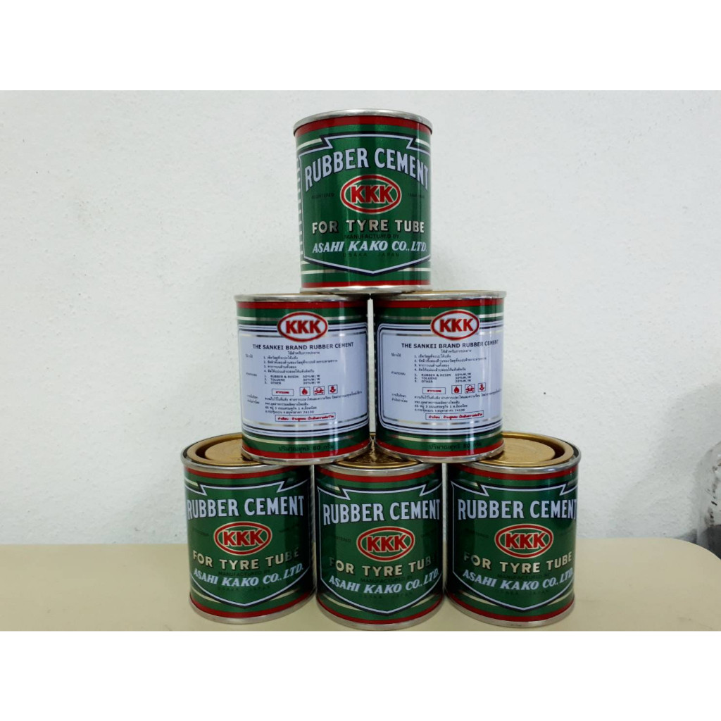 กาวปะยาง 3K ชนิดน้ำ 80g 6 กระป๋อง