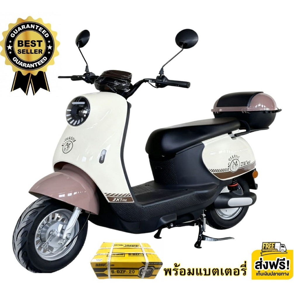 พร้อมแบต Electric Motorcycle Large มอเตอร์ไซค์ไฟฟ้า 48V สามล้อสำหรับผู้สูงวัย หน้าจอดิจิตอล มีกระจก มีไฟเลี้ยว ไฟ LED